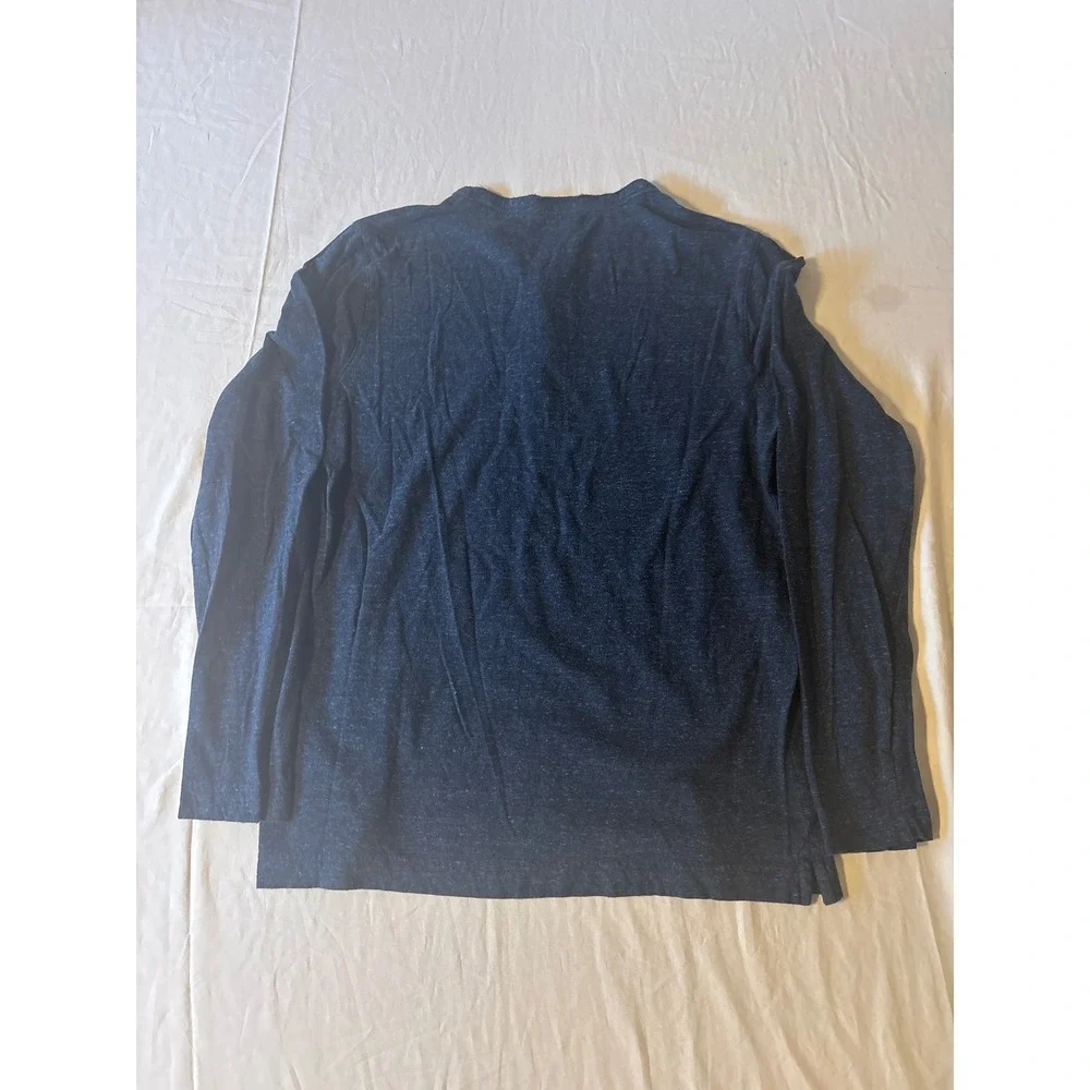 Banana Republic‎ Henley Shirt Mens Small Navy Blue Organic Cotton